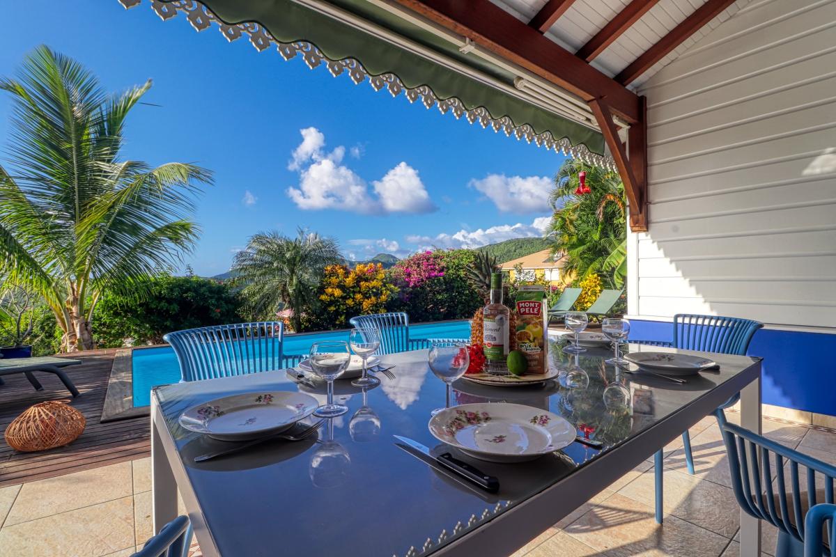 Location villa Martinique Vue sur la piscine